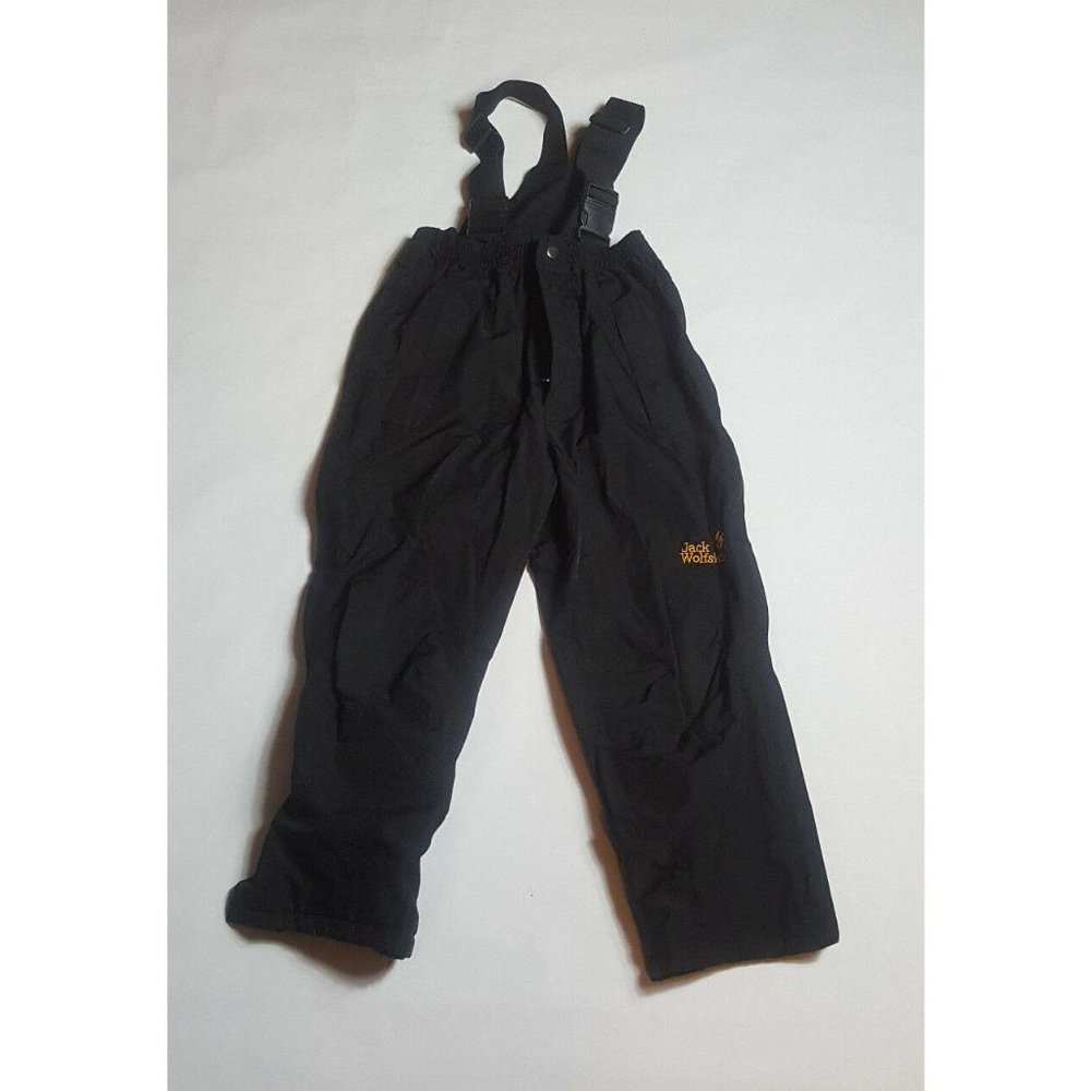 Jack Wolfskin Youth Snow Pants Bibs Overalls Ski Snowboard Black Size M